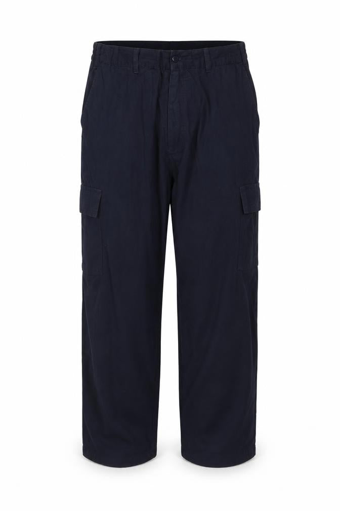 Cotton Traders Men’s Navy Blue L Cargo Trousers Elastic Waist