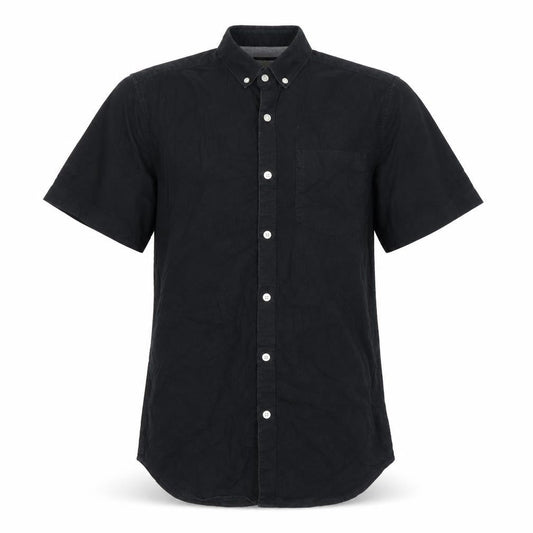 River Island Men’s Black S Slim Fit Short Sleeve Button-Down Shirt