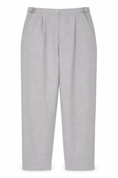 Damart Women’s Grey Size 14 Straight Leg Smart Trousers 29in Waist