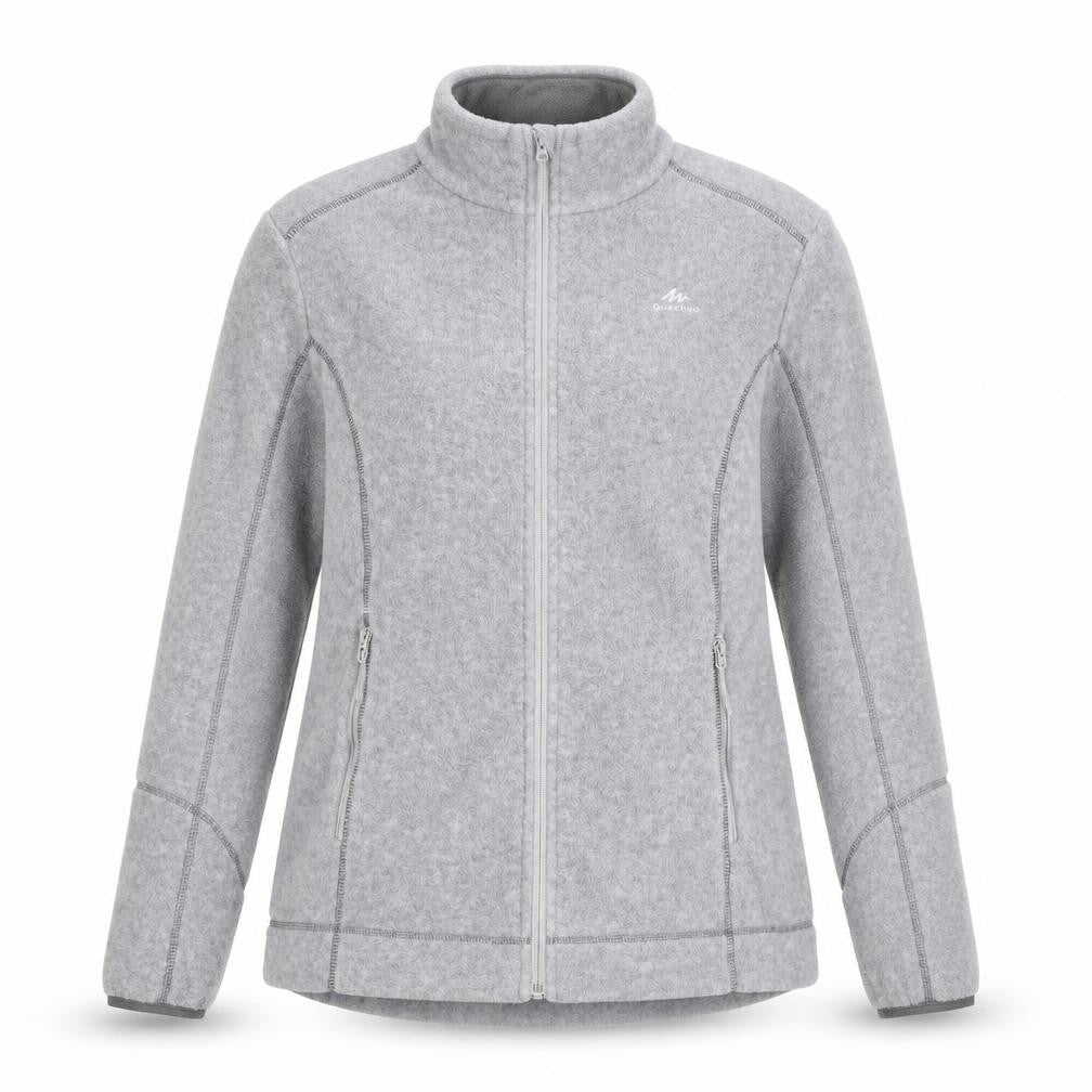 Quechua Women’s Grey 2XL Fleece Full Zip Outdoor Jacket
