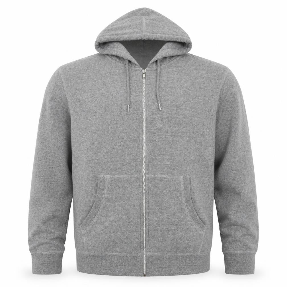 Next Men’s Grey XXL Full Zip Hooded Fleece Hoodie Drawstring Pockets