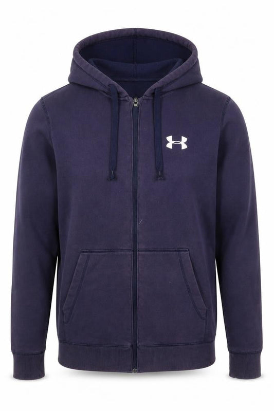 Under Armour Men’s Blue M Full Zip Hooded Fleece Sports Hoodie