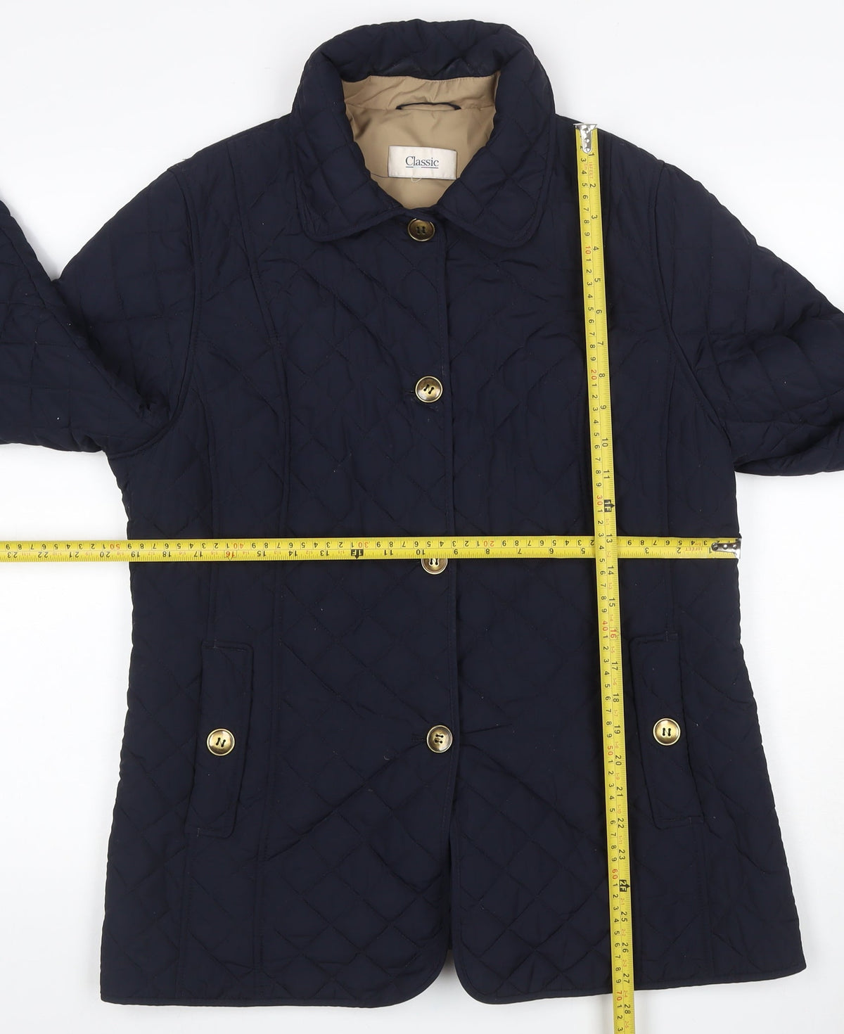 Marks & Spencer Women’s Navy UK 14 Quilted Mid-Length Padded Coat Classic