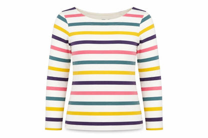 Mistral Women’s Multicoloured UK 12 Striped Jersey Long Sleeve T-Shirt