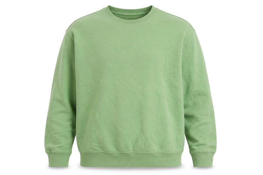 H&M Men’s Green Size S Relaxed Fit Crew Neck Fleece Sweatshirt