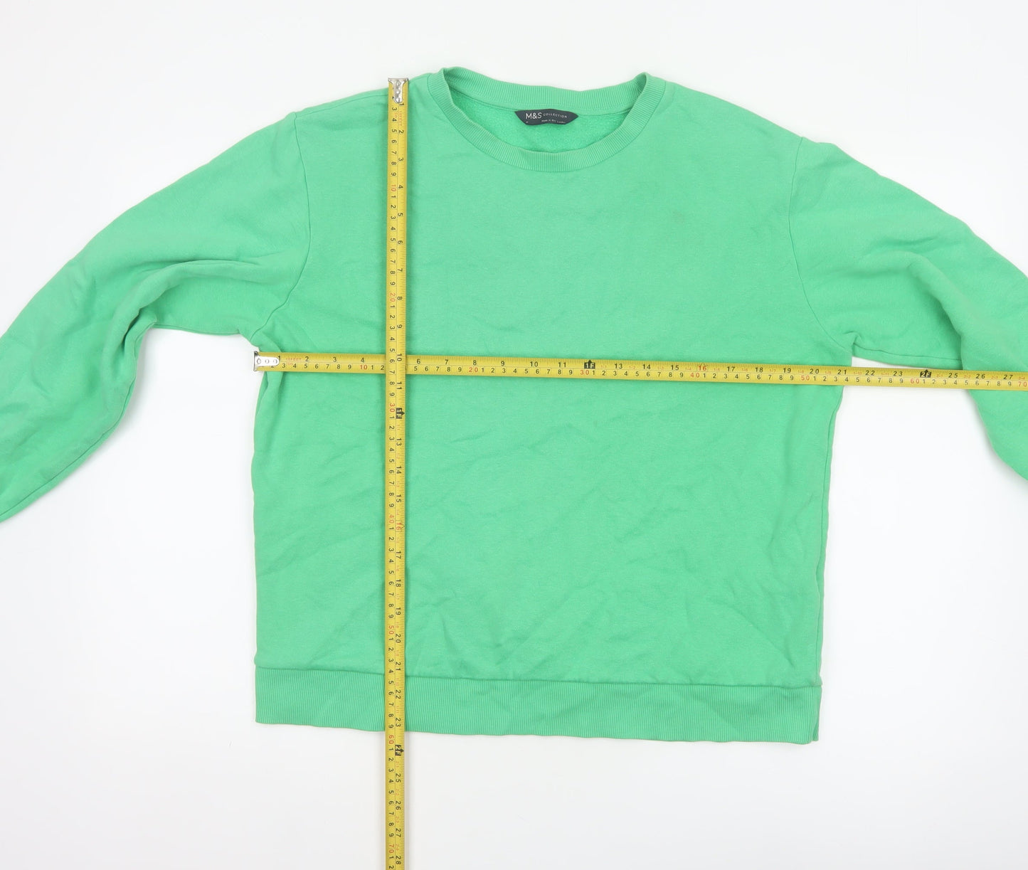 Marks & Spencer Women Green M Pullover Crew Neck Sweatshirt