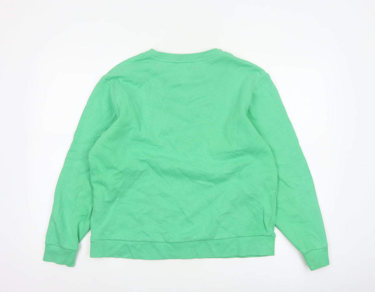 Marks & Spencer Women Green M Pullover Crew Neck Sweatshirt