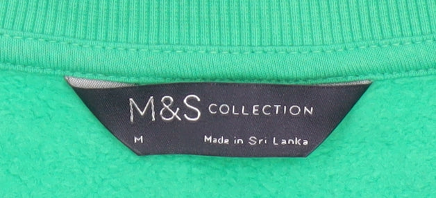Marks & Spencer Women Green M Pullover Crew Neck Sweatshirt