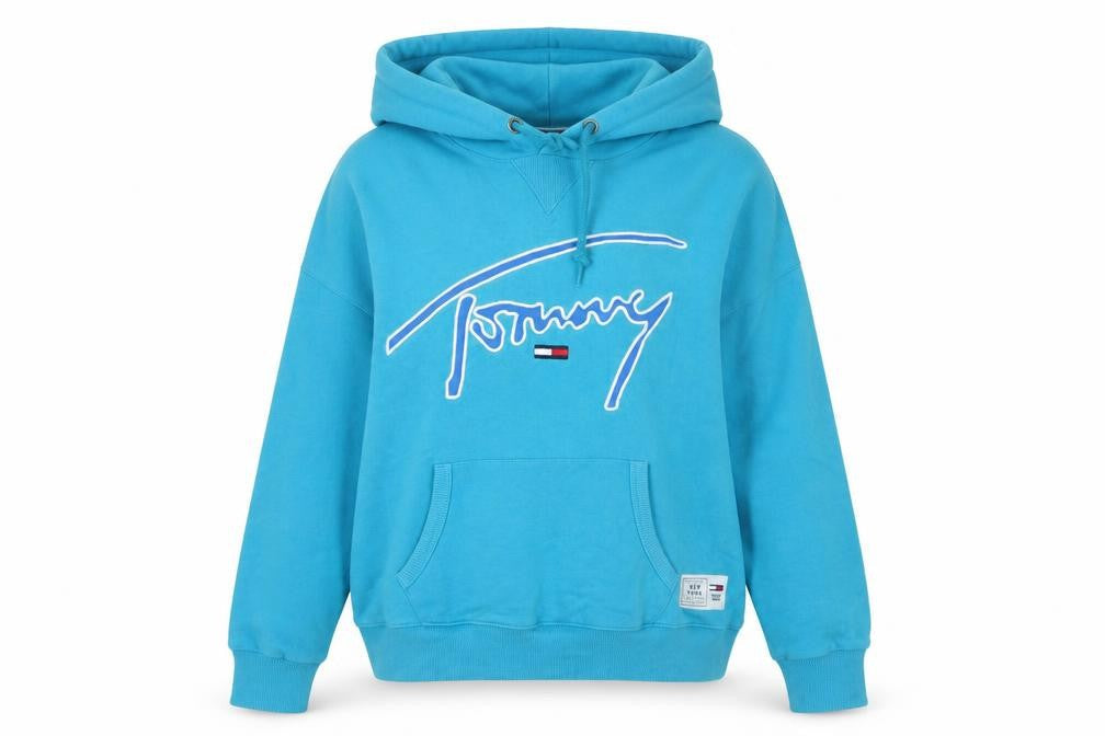 Tommy Jeans Women’s Blue XS Pullover Logo Hoodie