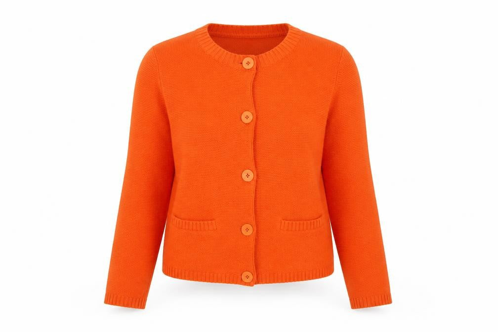 Seasalt Cornwall Women’s Orange Merino Wool Cardigan Size 8