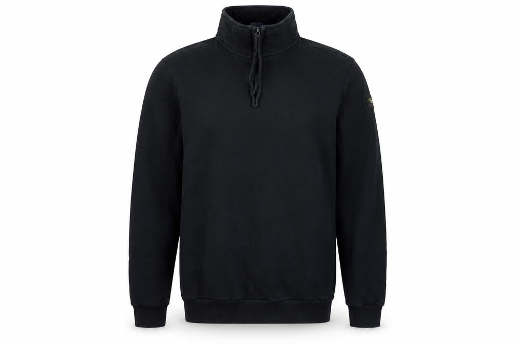 Paul & Shark Mens Black XL 1/4 Zip High Neck Cotton Sweatshirt