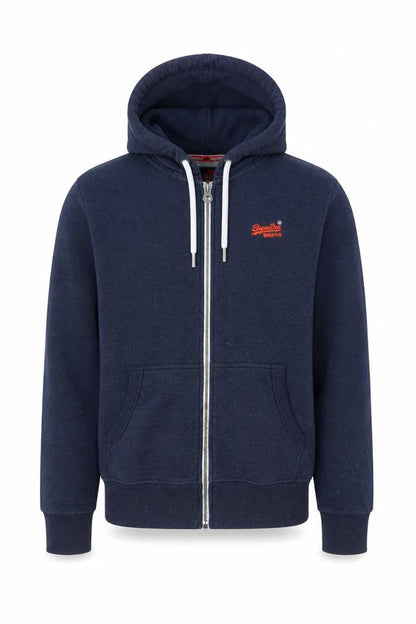 Superdry Men’s Blue Medium Orange Label Full Zip Hooded Hoodie