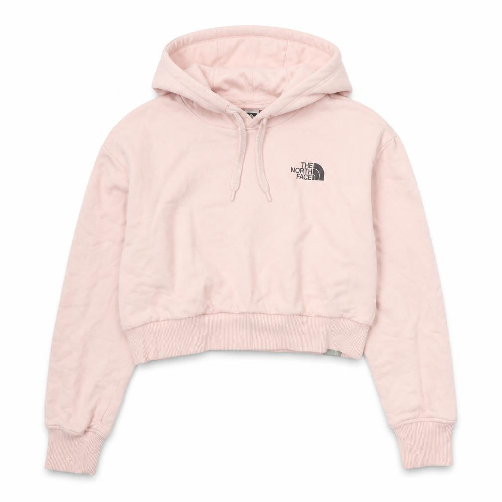 The North Face Women’s Pink S Pullover Hoodie Cropped Logo Sweatshirt