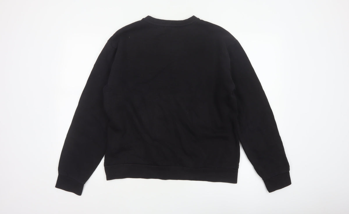 EA7 Emporio Armani Men’s Black L Crew Neck Logo Sweatshirt