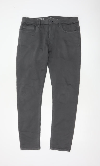 Next Men’s Grey 34R Performance Skinny Fit Stretch Trousers