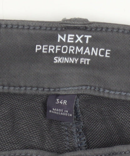 Next Men’s Grey 34R Performance Skinny Fit Stretch Trousers