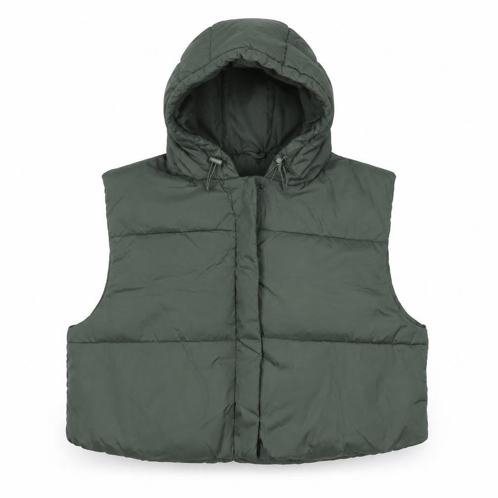 ASOS 4505 Women’s Green UK 12 Hooded Quilted Puffer Gilet Waistcoat