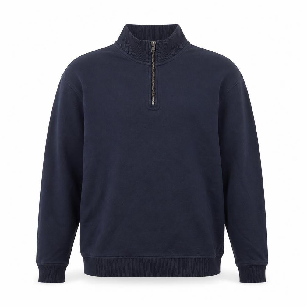 Ted Baker Men’s Blue L 1/4 Zip High Neck Pullover Sweatshirt