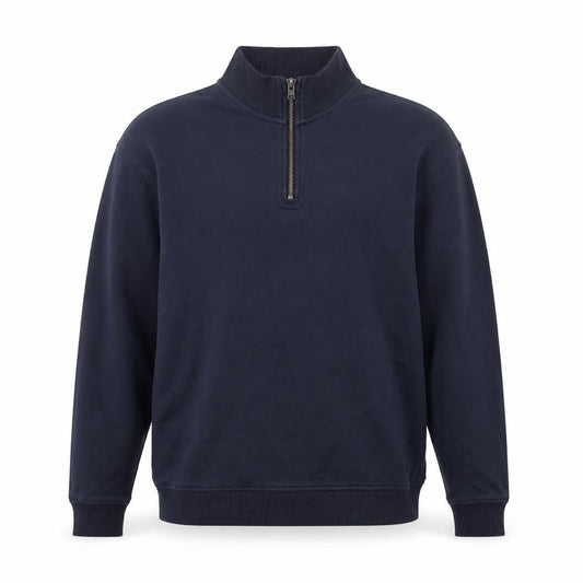 Ted Baker Men’s Blue L 1/4 Zip High Neck Pullover Sweatshirt