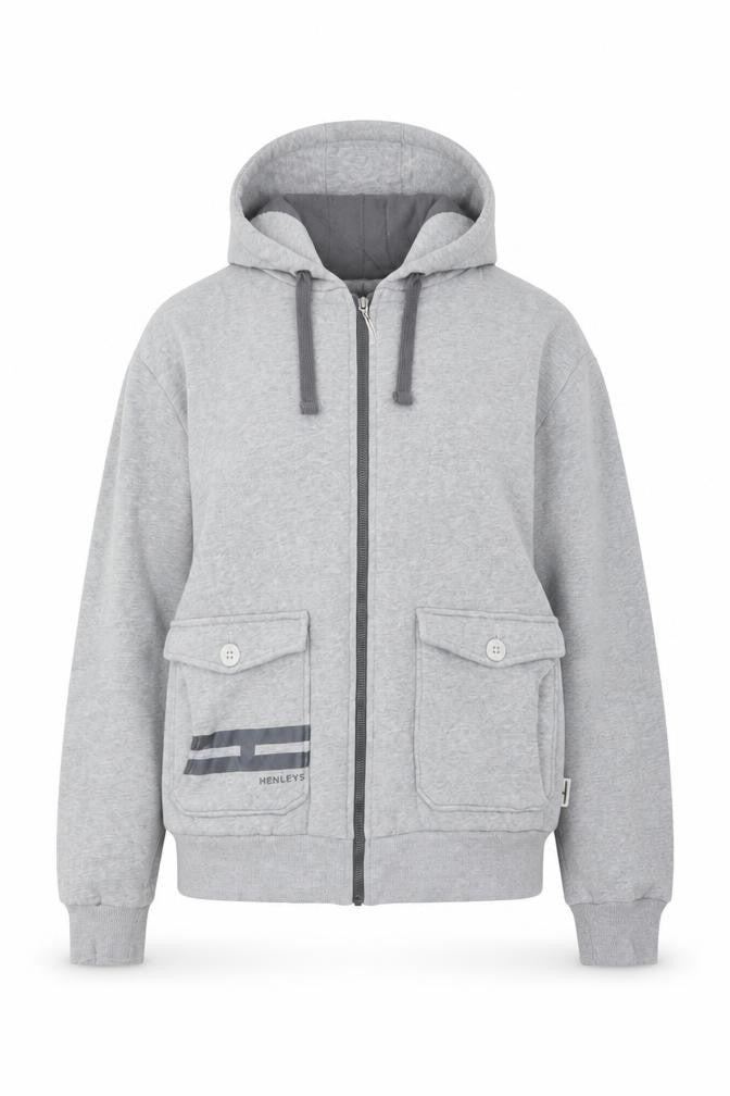 Henleys Unisex Adults Grey M Full Zip Hooded Fleece Hoodie