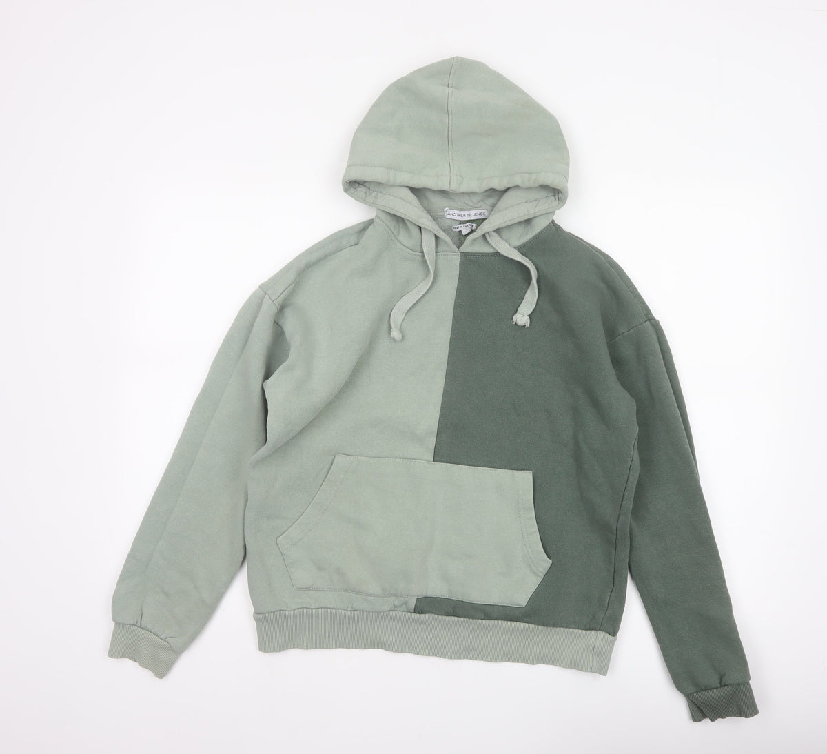 Another Influence Women’s Green Colourblock Oversized Hoodie XS