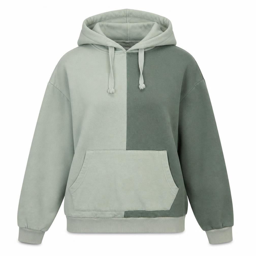 Another Influence Women’s Green Colourblock Oversized Hoodie XS