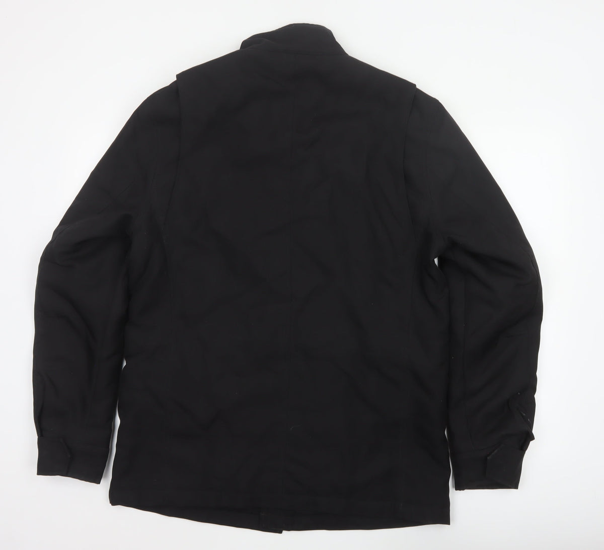 Reiss Men Black M Military Jacket Padded 4 Pocket Stand-Up Collar