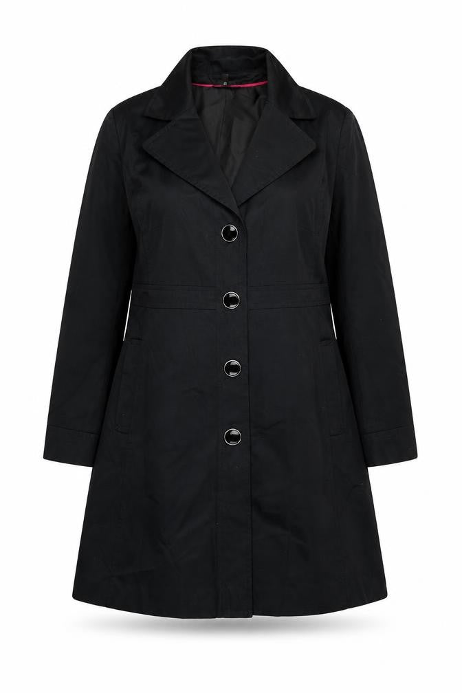 Marks and Spencer Women’s Black UK 16 Long Cotton Overcoat