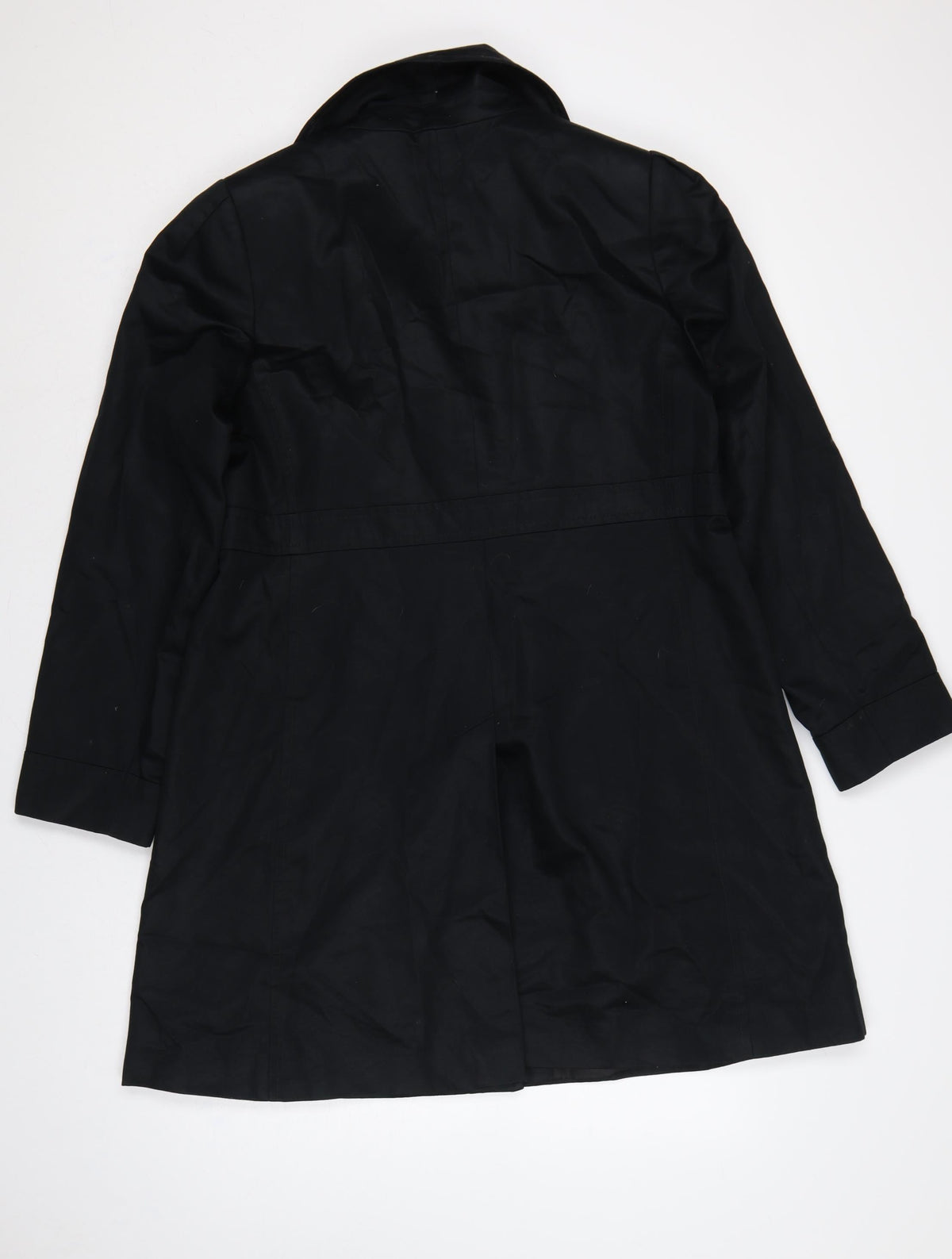 Marks and Spencer Women’s Black UK 16 Long Cotton Overcoat