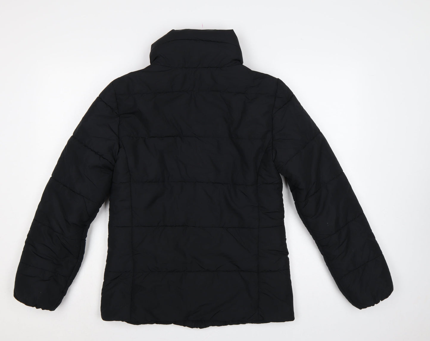 Marks & Spencer Women Black UK 8 Puffer Jacket Quilted Zip