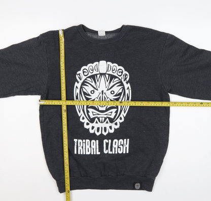 F496 Womens Freedom Black S Tribal Tiger Graphic Sweatshirt