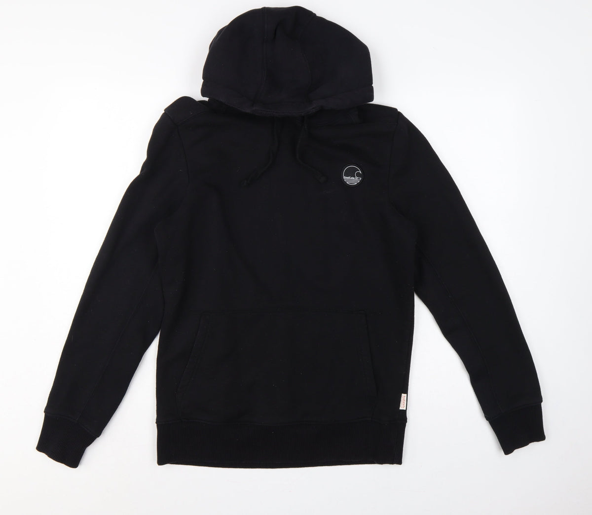 SoulCal & Co Men’s Black S Pullover Hoodie Logo Pocket Drawstring