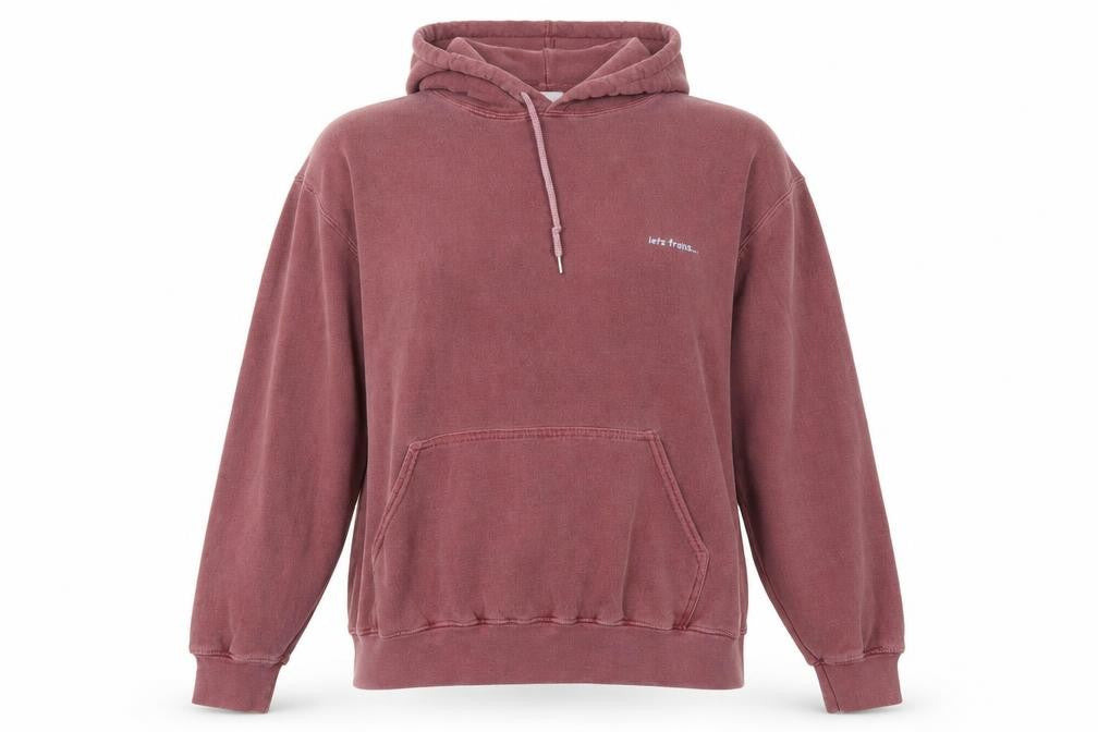 lets frans... Women’s Pink Fleece Pullover Hoodie Size M Logo