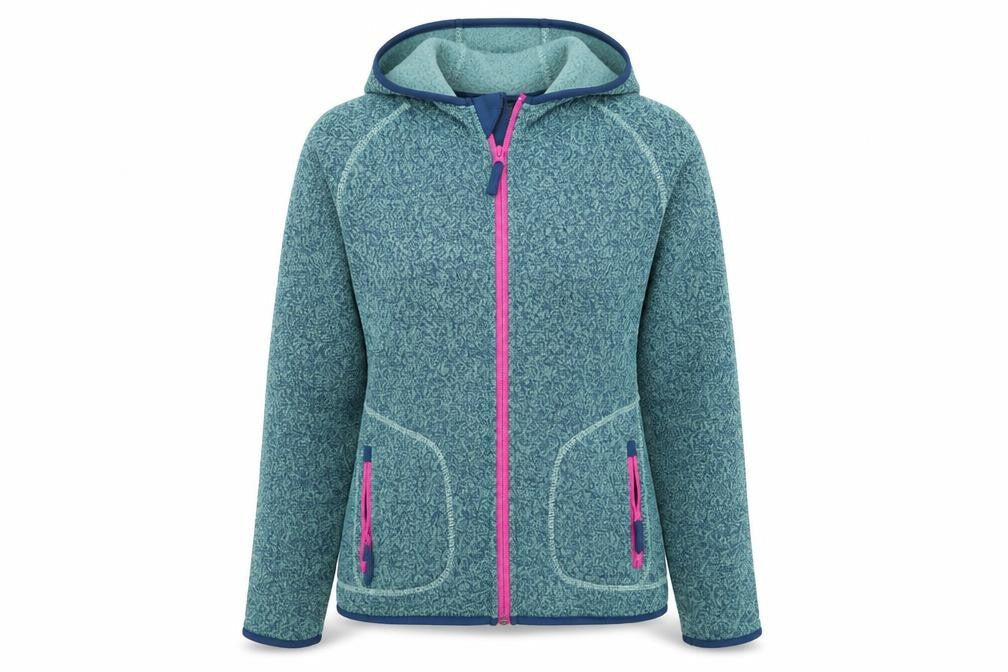 Weird Fish Women’s Blue Hooded Fleece Jacket Size 14 Full Zip