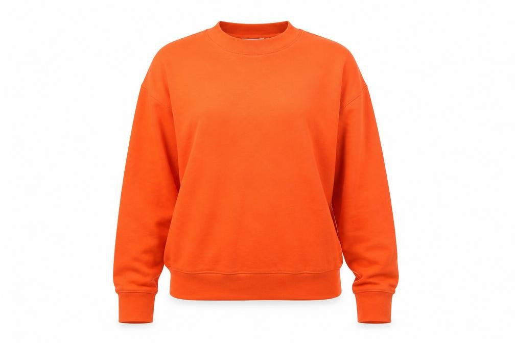 Weekday Women’s Orange XS Pullover Crew Neck Sweatshirt