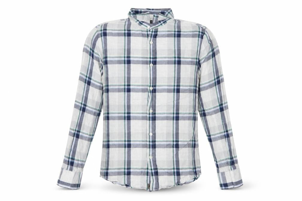 Banana Republic Men’s M Blue Green Plaid Slim Fit Cotton Shirt