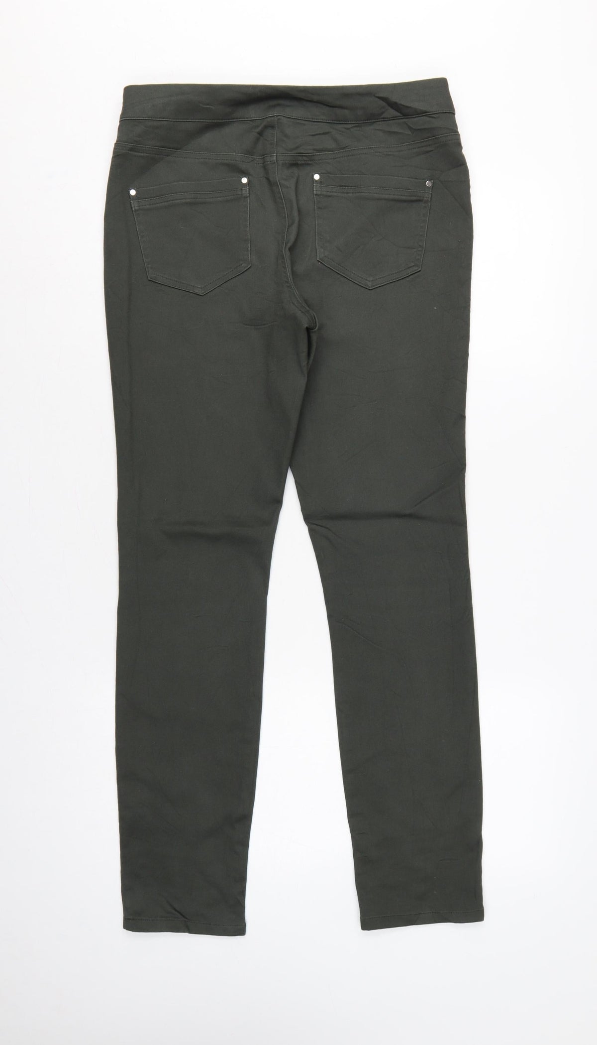 Wallis Women’s Black UK 12 Skinny Stretch Jegging Trousers Side Zip