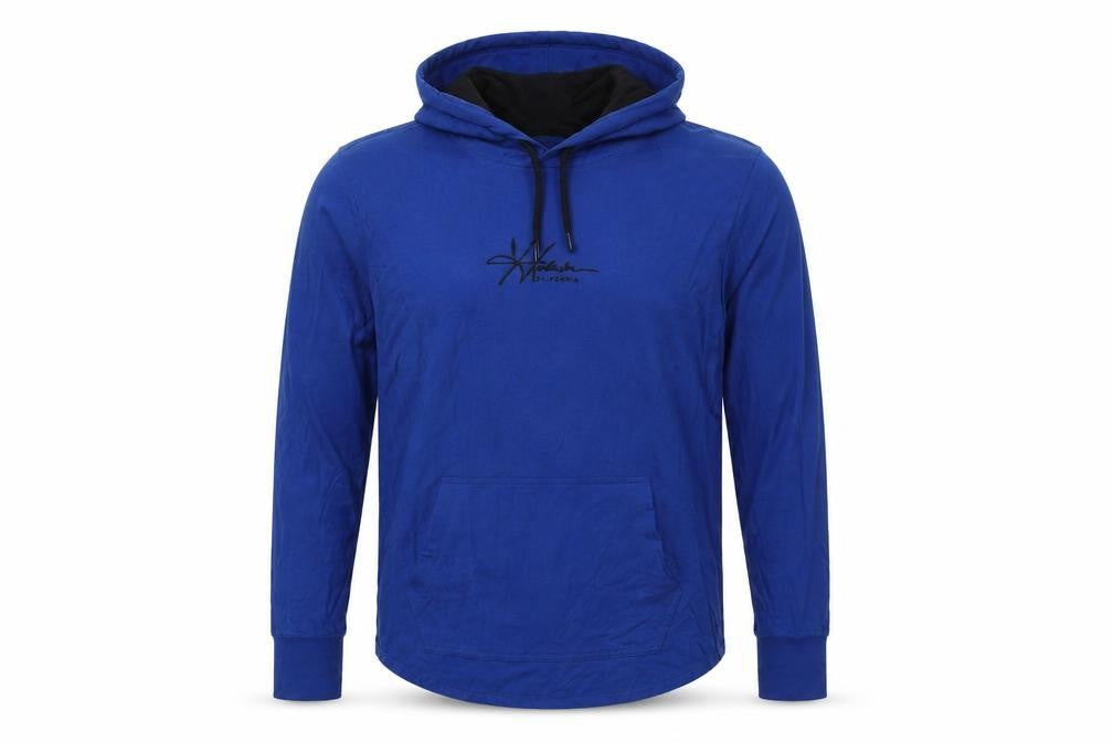 Hollister Men’s Blue L Hooded Tee Pullover Logo Cotton Hoodie
