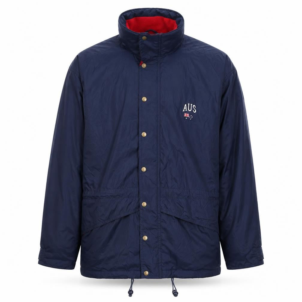 Pinter Mens Blue M Basic Jacket Australia Embroidered Zip Coat