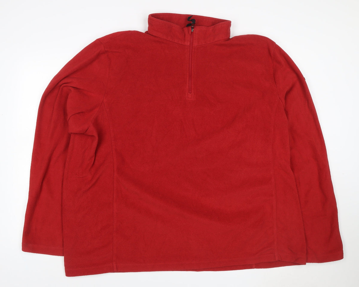 TOG24 Women’s Red 4XL Fleece 1/4 Zip High Neck Sweatshirt