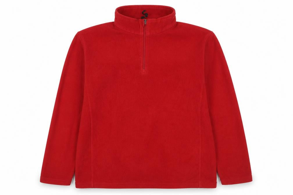 TOG24 Women’s Red 4XL Fleece 1/4 Zip High Neck Sweatshirt