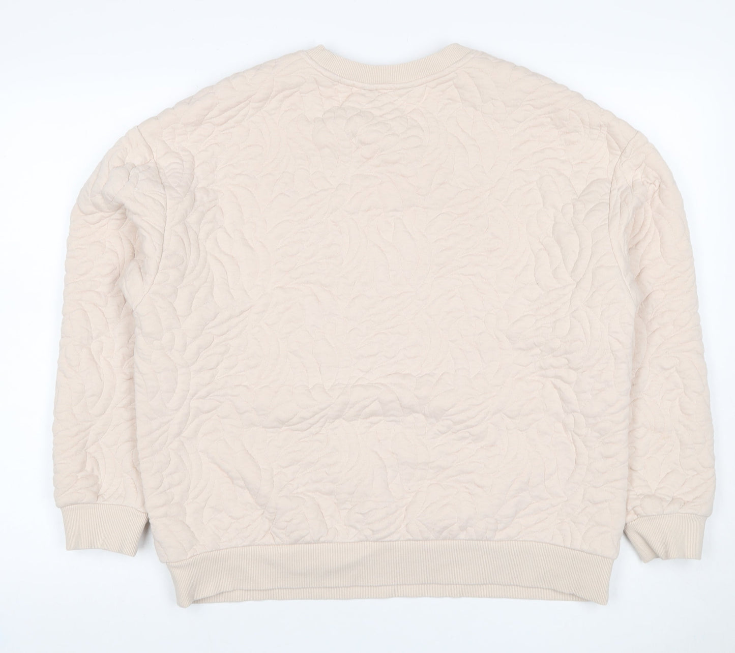 Marks & Spencer Women’s Ivory Quilted Floral Sweatshirt UK 14