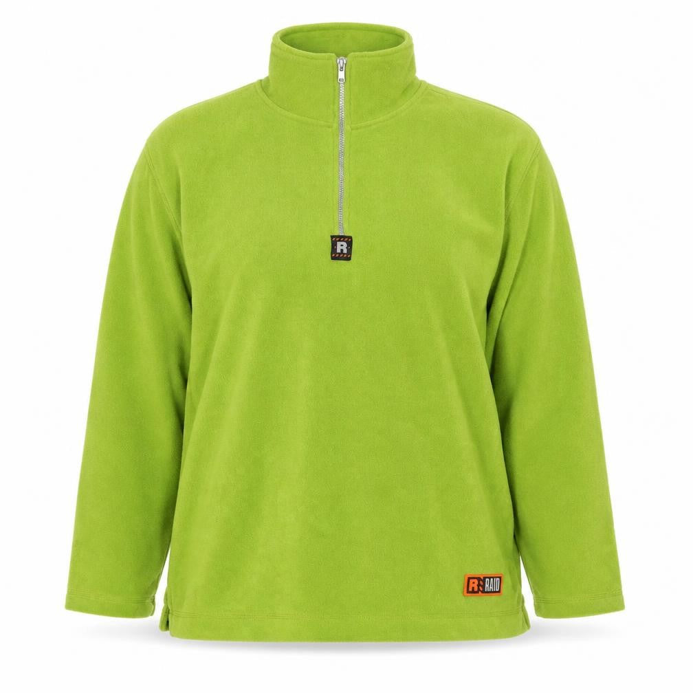 RAID Teens Green UK 16 1/2 Zip Fleece Pullover Sweatshirt