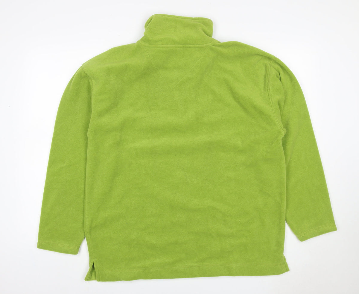 RAID Teens Green UK 16 1/2 Zip Fleece Pullover Sweatshirt