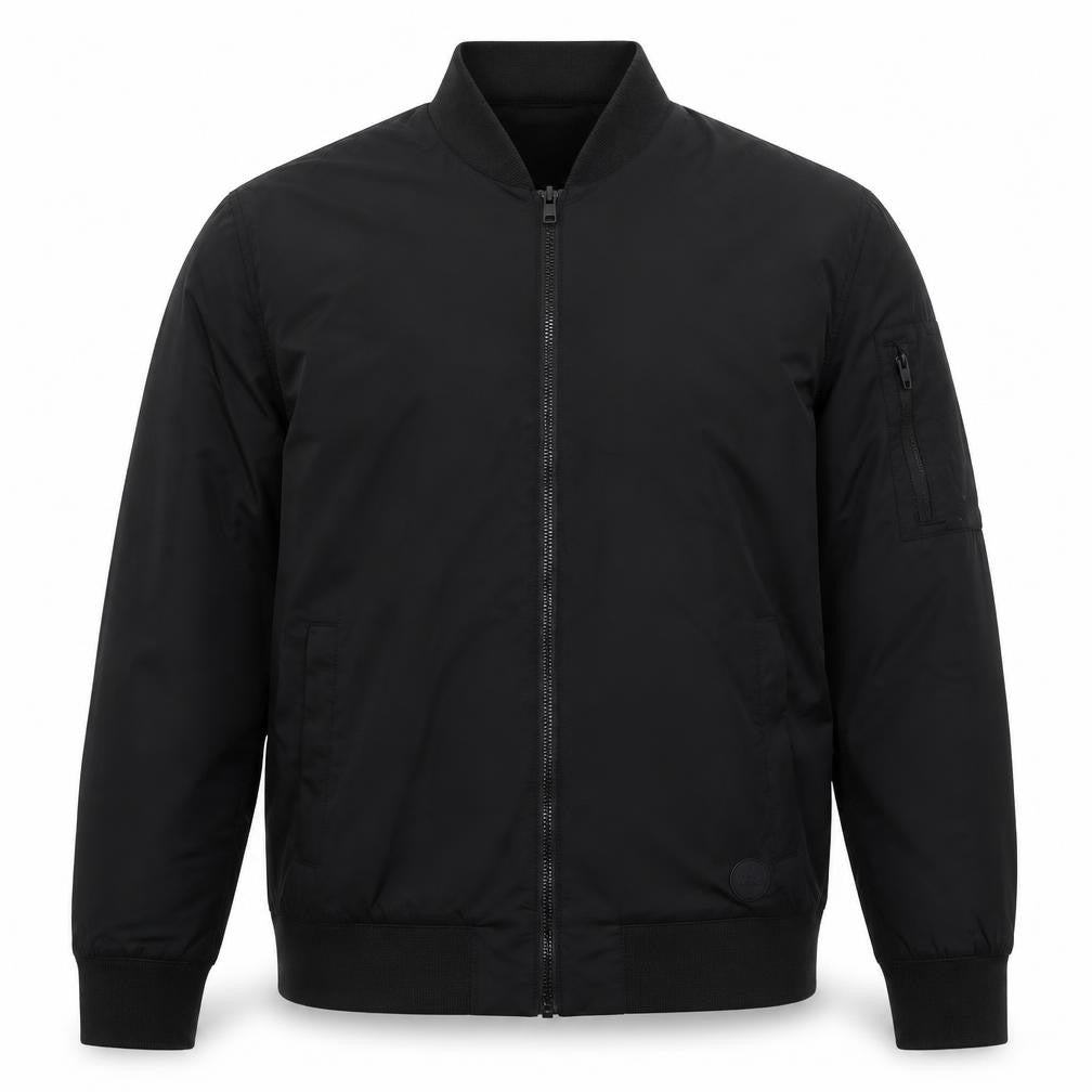 Zara Men Black XL Bomber Jacket Full Zip Lightweight Pockets