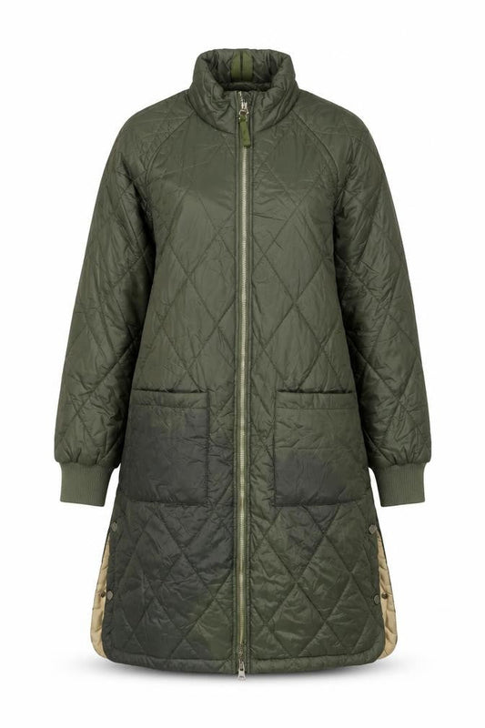 Saint Tropez Women’s Green XS Quilted Padded Reversible Bomber Jacket