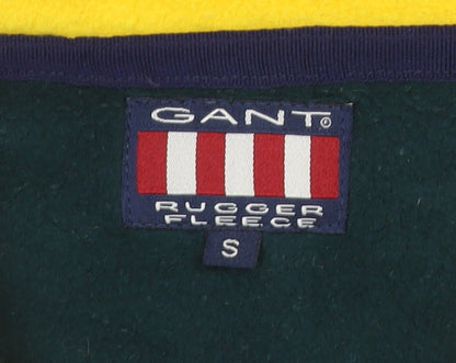 Brand and care label for GANT Women Yellow S 1/4 Zip Fleece Pullover Sweatshirt