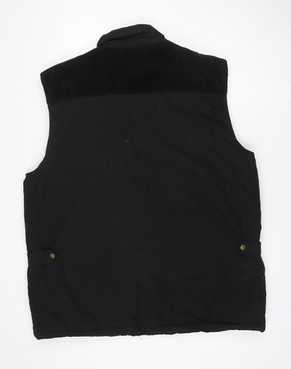 Reigo Men’s Black 2XL Bomber Bodywarmer Zip Pockets
