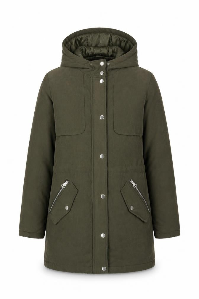 New Look 915 Girls Green 12-13 Years Hooded Padded Parka Jacket