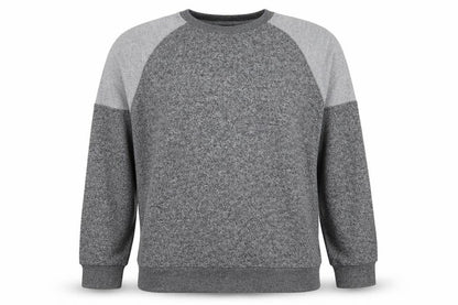 H&M Men’s Grey Marl L Pullover Crew Neck Cotton Blend Sweatshirt